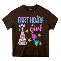 Chocolate Brown birthday girl Heavy Core Tee - BundleAndBundleShop