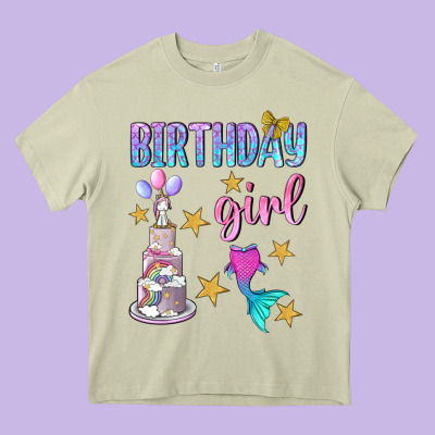 Birthday Girl Heavy Core Tee Designed By Bundleandbundleshop