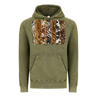 Vintage Olive western animal patterns brushstoke Vintage Hoodie - BarkalooDesign