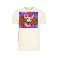 Vintage Arctic purple glitter roses sphynx cat Vintage Tee - LillyAllenDesigns