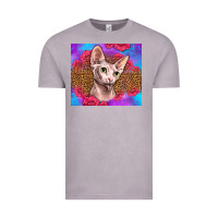 Vintage Zinc purple glitter roses sphynx cat Vintage Tee - LillyAllenDesigns