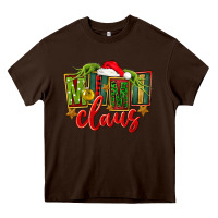Chocolate Brown christmas mimi claus Heavy Core Tee - FaDigitalArtStudio