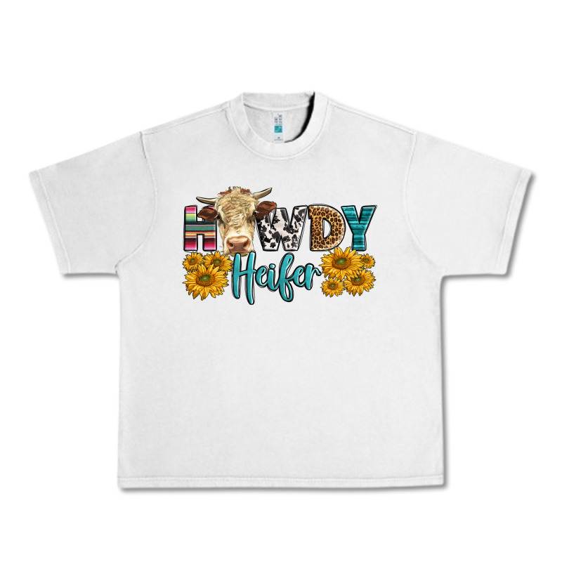 Western Howdy Heifer With Simmental Cow Urban Heavy Tee by LillyAllenDesigns | Teevron