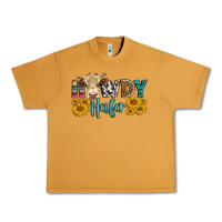 Peanut Butter Western Howdy Heifer With Simmental Cow Urban Heavy Tee - LillyAllenDesigns