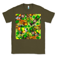 Army Green St. Patrick's Donkey With Shamrock Seamless Classic Tee - FaDigitalArtStudio