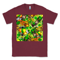 Burgundy St. Patrick's Donkey With Shamrock Seamless Classic Tee - FaDigitalArtStudio