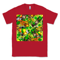 Red St. Patrick's Donkey With Shamrock Seamless Classic Tee - FaDigitalArtStudio