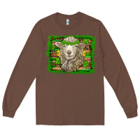 Chestnut st patricks day sheep shamrock gold  serape leopard glitter Long Sleeve Tee - Artiststas