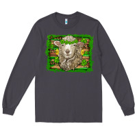 Smoke st patricks day sheep shamrock gold  serape leopard glitter Long Sleeve Tee - Artiststas