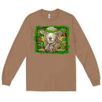Toasted Coconut st patricks day sheep shamrock gold  serape leopard glitter Long Sleeve Tee - Artiststas