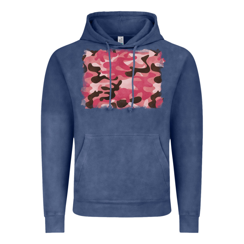 Pink Camouflage Background Vintage Hoodie by BarkalooDesign | Teevron