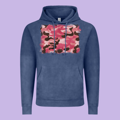 Pink Camouflage Background Vintage Hoodie Designed By Barkaloodesign
