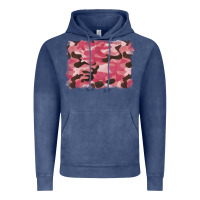 Vintage Denim pink camouflage background Vintage Hoodie - BarkalooDesign