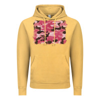 Vintage Mustard pink camouflage background Vintage Hoodie - BarkalooDesign