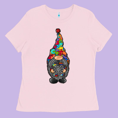 Gnome Autism Ladies Tee Designed By Racoondesign