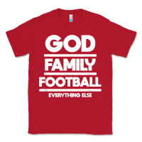 Red god family football christian faith shirt Classic Tee - baoMotion