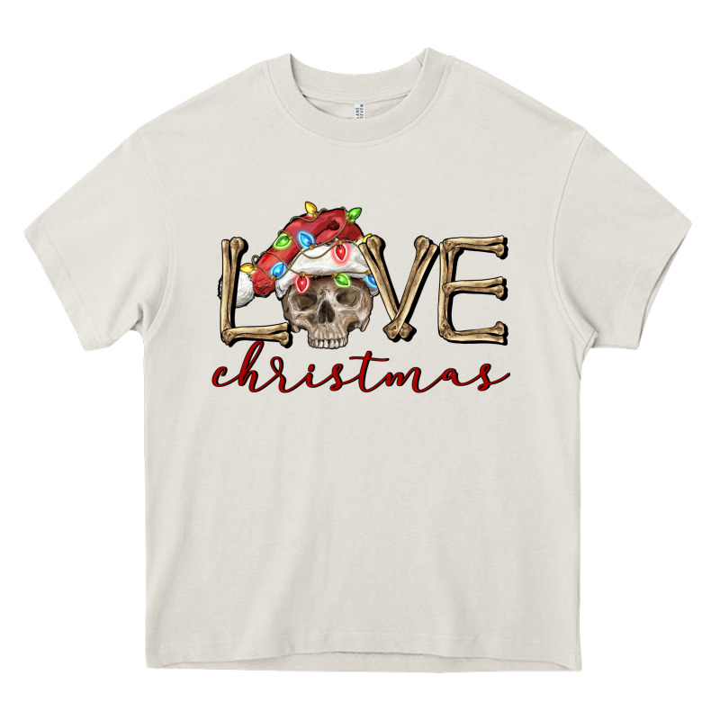 Skull Love Christmas Heavy Core Tee by FaDigitalArtStudio | Teevron