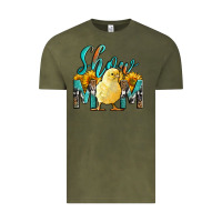Vintage Olive Western Show Mom Baby Chick Vintage Tee - LillyAllenDesigns