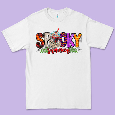 Spooky Summer Vibes Premium Tee Designed By Cowhidedigitalart