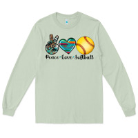 Matcha peace love softball Long Sleeve Tee - Artiststas