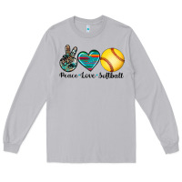 Moon Dust peace love softball Long Sleeve Tee - Artiststas