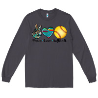 Smoke peace love softball Long Sleeve Tee - Artiststas