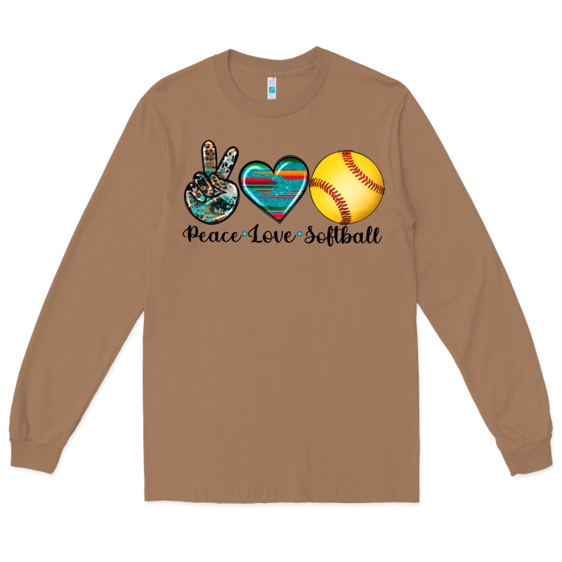 Peace Love Softball Long Sleeve Tee by Artiststas | Teevron