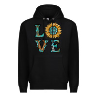 Black sunflower love Premium Hoodie - RanaPortraitStore