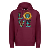 Burgundy sunflower love Premium Hoodie - RanaPortraitStore