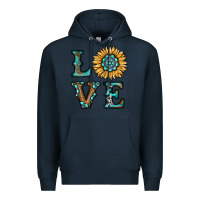 Navy sunflower love Premium Hoodie - RanaPortraitStore