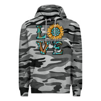 Slate Camo sunflower love Premium Hoodie - RanaPortraitStore