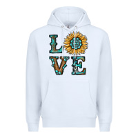White sunflower love Premium Hoodie - RanaPortraitStore
