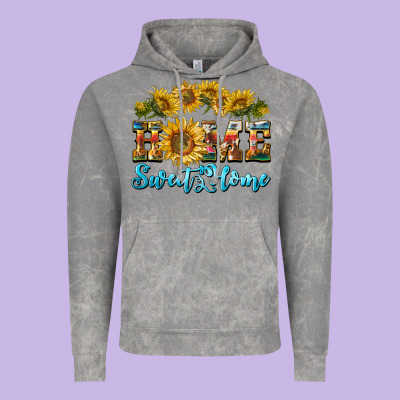 Home Sweet Home Sunflower Vintage Hoodie Designed By Barkaloodesign
