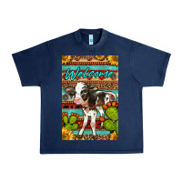 Navy Welcome Cute Baby Calf Urban Heavy Tee - LillyAllenDesigns