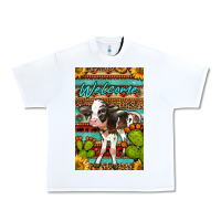 White Welcome Cute Baby Calf Urban Heavy Tee - LillyAllenDesigns