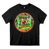 Black Spooky Teacher Heavy Core Tee - BundleAndBundleShop
