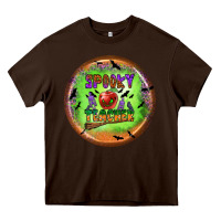 Chocolate Brown Spooky Teacher Heavy Core Tee - BundleAndBundleShop
