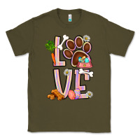 Army Green Tie dye easter love dog paw Classic Tee - BundleAndBundleShop