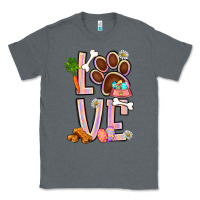 Charcoal Heather Tie dye easter love dog paw Classic Tee - BundleAndBundleShop