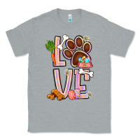 Heather Grey Tie dye easter love dog paw Classic Tee - BundleAndBundleShop
