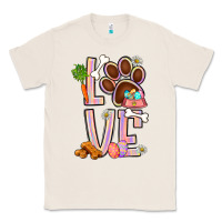 Natural Tie dye easter love dog paw Classic Tee - BundleAndBundleShop