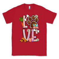 Red Tie dye easter love dog paw Classic Tee - BundleAndBundleShop
