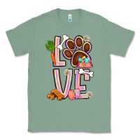Sage Tie dye easter love dog paw Classic Tee - BundleAndBundleShop