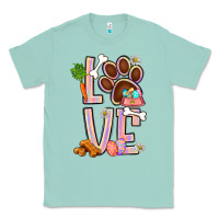 Seafoam Tie dye easter love dog paw Classic Tee - BundleAndBundleShop