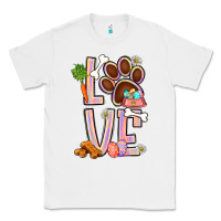 White Tie dye easter love dog paw Classic Tee - BundleAndBundleShop