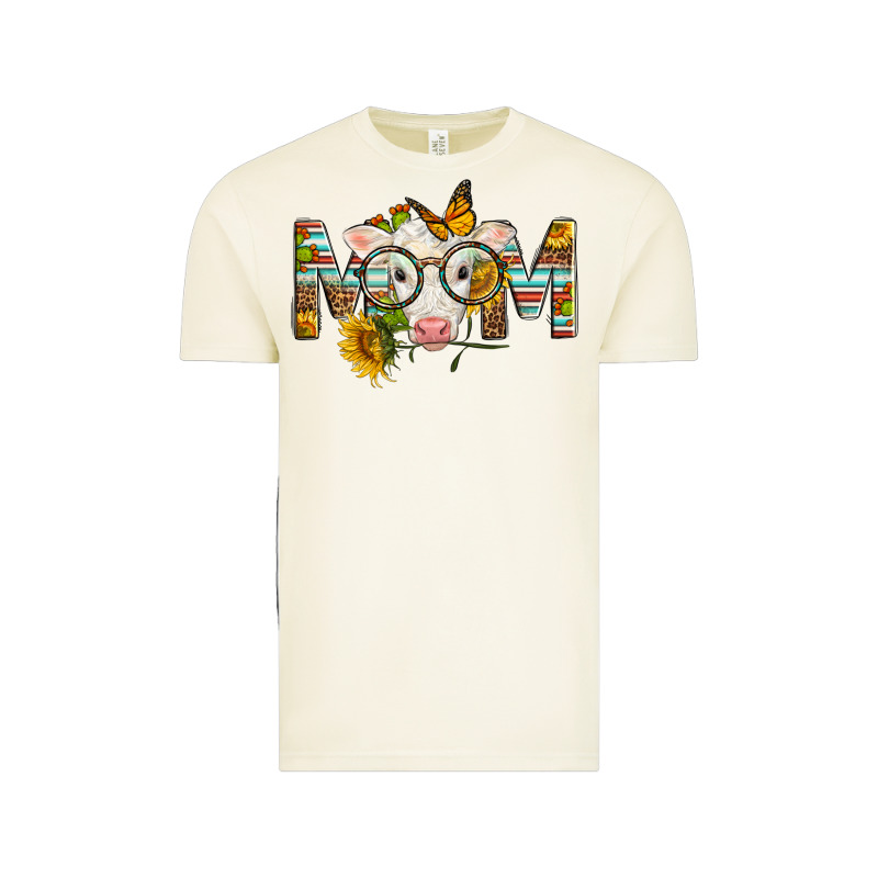 Western Baby Calf Mom With Sunflower Vintage Tee by LillyAllenDesigns | Teevron
