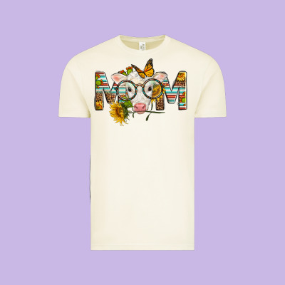 Western Baby Calf Mom With Sunflower Vintage Tee Designed By Lillyallendesigns