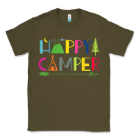 Army Green camping arrow camper happy summer camp camping kids 635 Classic Tee - baoMotion