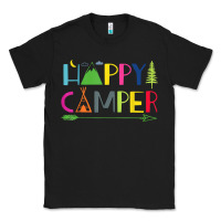 Black camping arrow camper happy summer camp camping kids 635 Classic Tee - baoMotion