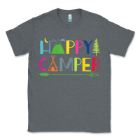 Charcoal Heather camping arrow camper happy summer camp camping kids 635 Classic Tee - baoMotion